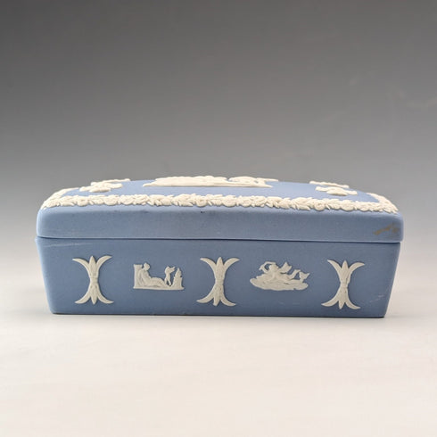 British Vintage Wedgwood Jasperware Rectan Box Accessory Pale Blue